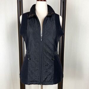 Icelandic Design Wool Vest Black Puffer Size M